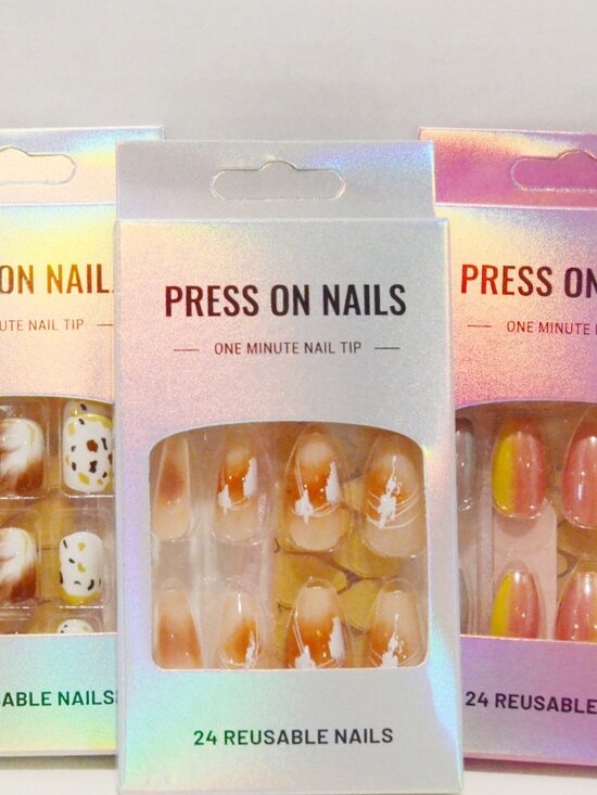 Accessories - New in Box - Lot of 3 Sets of Press-on Nails, Easy Application
